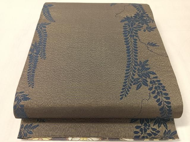 平和屋着物●両面　両方向　全通柄袋帯　辻が花　金銀糸　正絹　逸品　CABJ7586vp