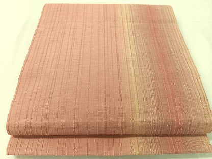 平和屋着物●八寸名古屋帯　紬地　間道　正絹　逸品　CABJ7593vp