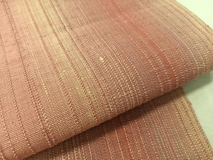 平和屋着物●八寸名古屋帯　紬地　間道　正絹　逸品　CABJ7593vp