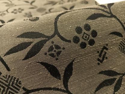 平和屋着物●全通柄袋帯　紬地　笹蔓文　正絹　逸品　CABJ7597vp