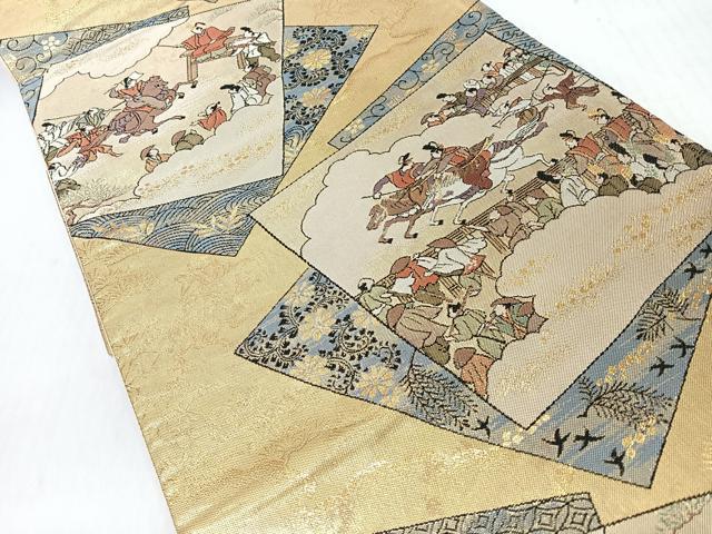 平和屋着物◎六通柄袋帯　京洛百景　金糸　正絹　逸品　CABJ7606nb