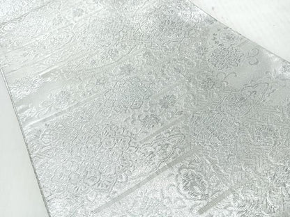 平和屋着物◎佐賀錦　六通柄袋帯　千寿　銀糸　正絹　逸品　CABJ7616nb