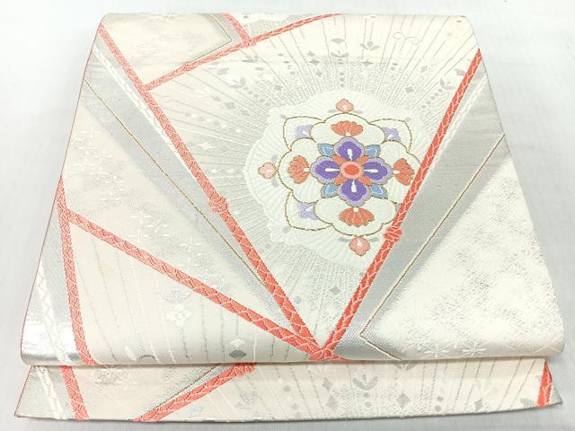 平和屋着物◎六通柄袋帯　唐織　更紗花文　金銀糸　三越扱い　正絹　逸品　CABJ7619nb