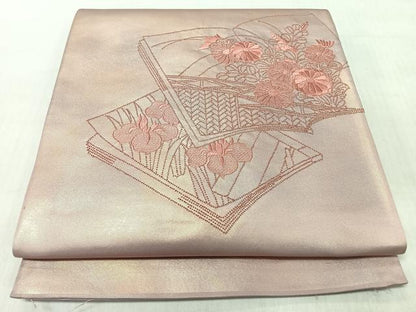 平和屋着物◎中国三大刺繍　相良刺繍　総刺繍　太鼓柄袋帯　唐織　冊子　正絹　逸品　CABJ7623nb