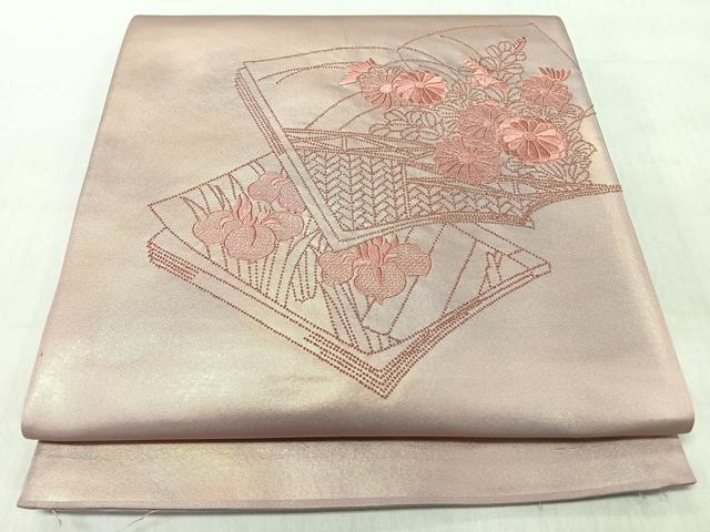 平和屋着物◎中国三大刺繍　相良刺繍　総刺繍　太鼓柄袋帯　唐織　冊子　正絹　逸品　CABJ7623nb