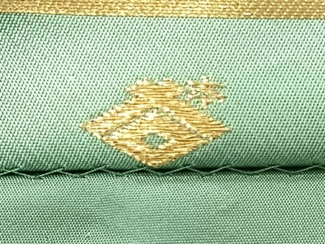 平和屋着物◎西陣の名門　本家加納　六通柄袋帯　立波草木文　金糸　三越扱い　正絹　逸品　CABJ7626nb