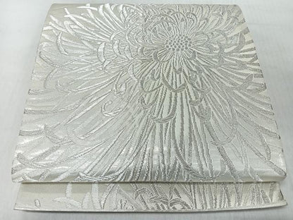 平和屋着物◎六通柄袋帯　乱菊　銀糸　正絹　逸品　CABJ7638nb