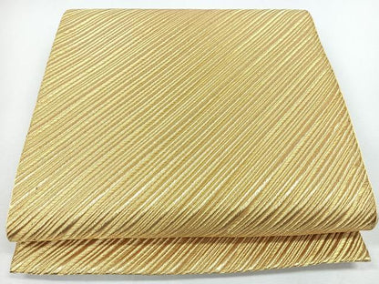 平和屋着物◎全通柄袋帯　斜線文　金糸　正絹　逸品　未使用　CABJ7655nb