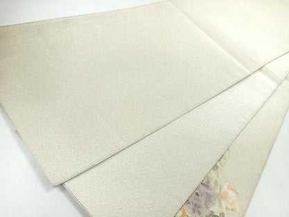 平和屋着物◎太鼓柄袋帯　花車　銀糸　正絹　逸品　CABJ7690nb