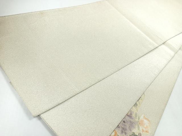 平和屋着物◎太鼓柄袋帯　花車　銀糸　正絹　逸品　CABJ7690nb