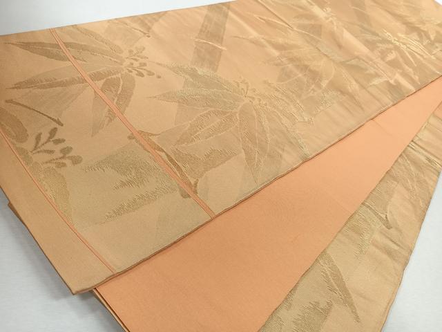 平和屋着物◎六通柄袋帯　笹竹文　金糸　正絹　逸品　CABJ7706nb