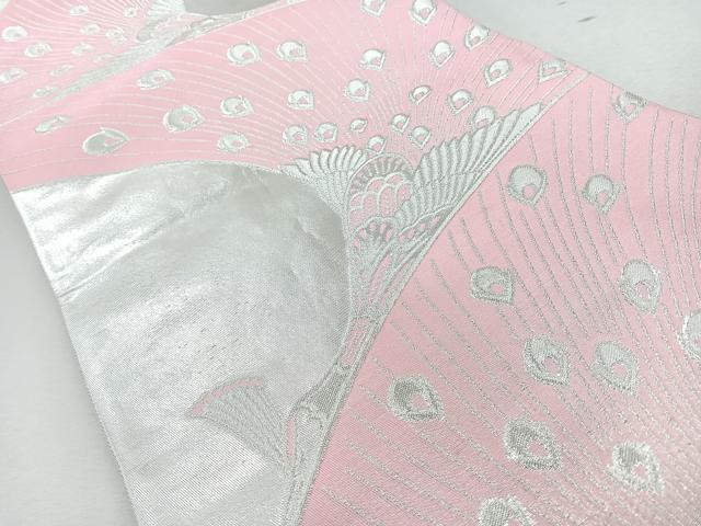 平和屋着物◎両面　全通柄袋帯　唐織　孔雀　金銀糸　正絹　逸品　CABJ7717nb