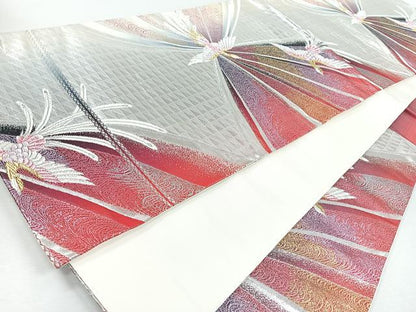 平和屋着物◎六通柄袋帯　鳳凰　金銀糸　正絹　逸品　CABJ7721nb