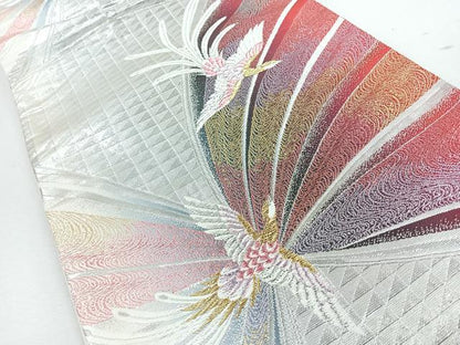 平和屋着物◎六通柄袋帯　鳳凰　金銀糸　正絹　逸品　CABJ7721nb