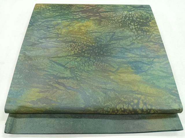 平和屋着物◎西陣　六通柄袋帯　霞文　証紙付き　正絹　逸品　CABJ7725nb