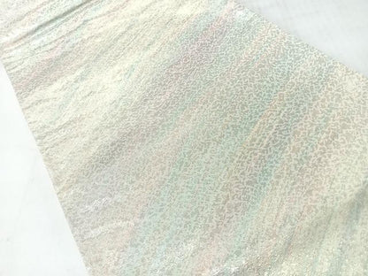 平和屋着物◎六通柄袋帯　螺鈿　霞文　ワンポイント　花唐草文　正絹　逸品　CABJ7775nb