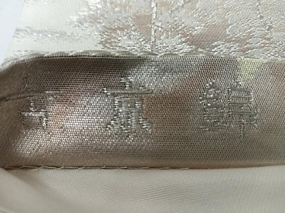 平和屋着物◎六通柄袋帯　古京錦　二重引箔　銀糸　正絹　逸品　CABJ7802nb