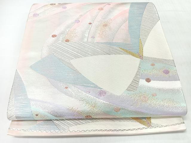 平和屋着物◎六通柄袋帯　舞蝶文　金銀糸　正絹　逸品　CABJ7804nb