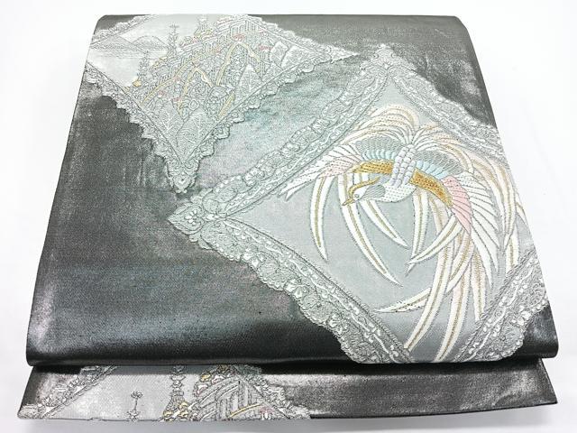 平和屋着物◎六通柄袋帯　唐織　飛鳥風景文　金銀糸　正絹　逸品　CABJ7835nb