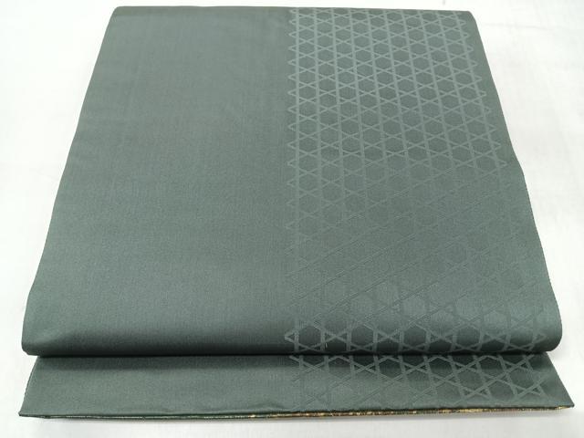 平和屋着物◎両面　六通柄袋帯　霞文　金彩　引箔　正絹　逸品　CABJ7875nb