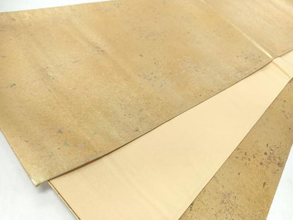 平和屋着物◎六通柄袋帯　霞文　金糸　正絹　逸品　CABJ7899nb