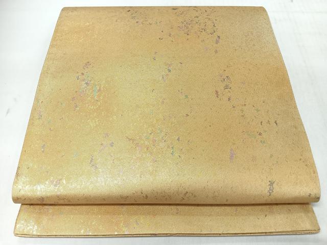平和屋着物◎六通柄袋帯　霞文　金糸　正絹　逸品　CABJ7899nb