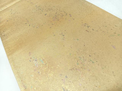 平和屋着物◎六通柄袋帯　霞文　金糸　正絹　逸品　CABJ7899nb