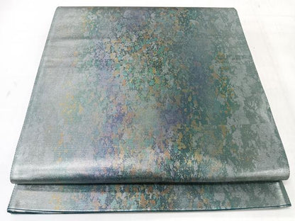 平和屋着物◎六通柄袋帯　霞文　金彩　引箔　正絹　逸品　CABJ7907nb