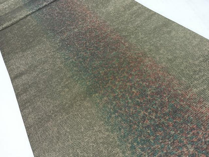 平和屋着物◎六通柄袋帯　霞文　金糸　正絹　逸品　CABJ7915nb