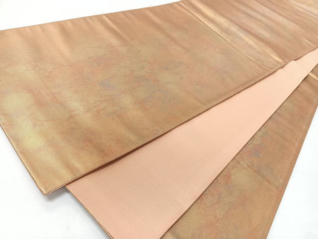 平和屋着物◎西陣　きぬさが織物謹製　六通柄袋帯　霞文　金糸　引箔　証紙付き　正絹　逸品　未使用　CABJ7920nb