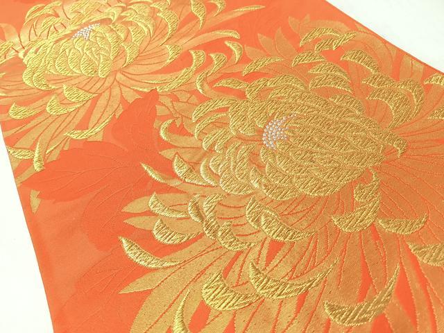 平和屋着物◎六通柄袋帯　乱菊　金銀糸　正絹　逸品　CABJ7931nb