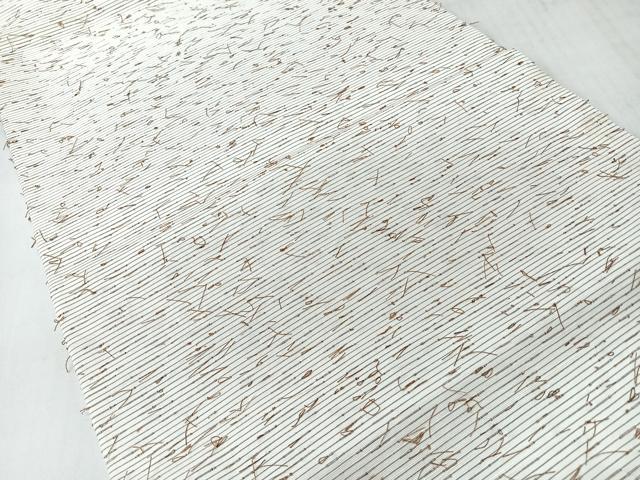 平和屋着物◎全通柄　九寸名古屋帯　唐織　髭紬　正絹　逸品　CABJ7934nb