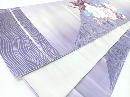 平和屋着物◎六通柄袋帯　唐織　牡丹　金糸　正絹　逸品　CABJ7936nb