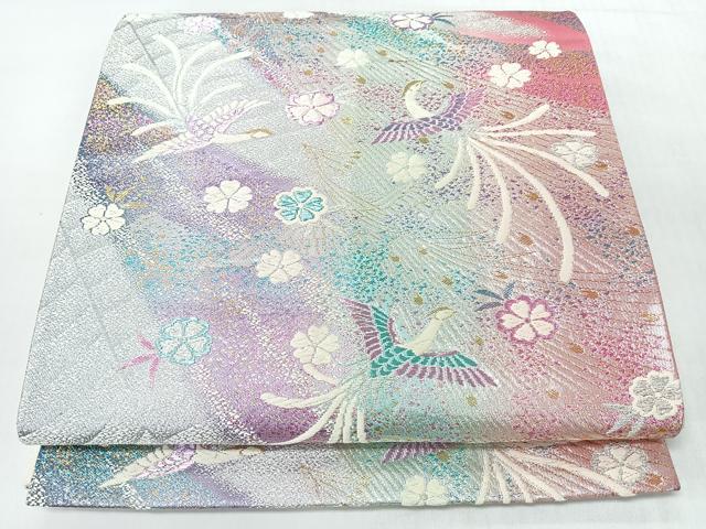 平和屋着物◎六通柄袋帯　唐織　舞花鳳凰文　金銀糸　正絹　逸品　CABJ7939nb