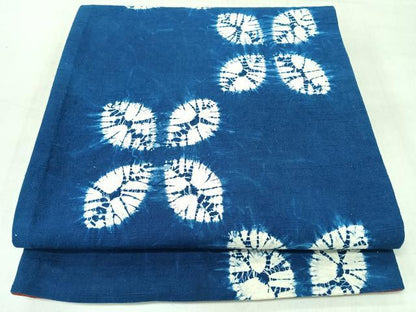 平和屋着物◎全通柄　京袋帯　絞り　舞花文　綿　逸品　CABJ7951nb