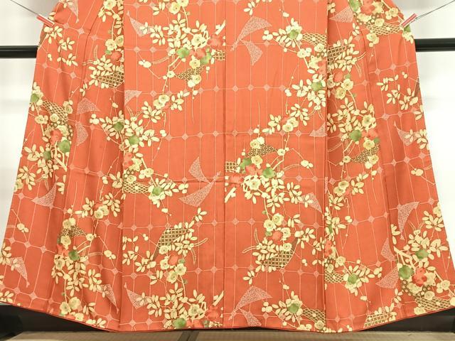 平和屋着物■上質な小紋　枝花文　金彩　正絹　逸品　CABJ8006xe