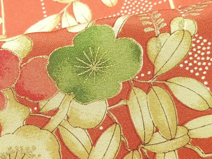 平和屋着物■上質な小紋　枝花文　金彩　正絹　逸品　CABJ8006xe