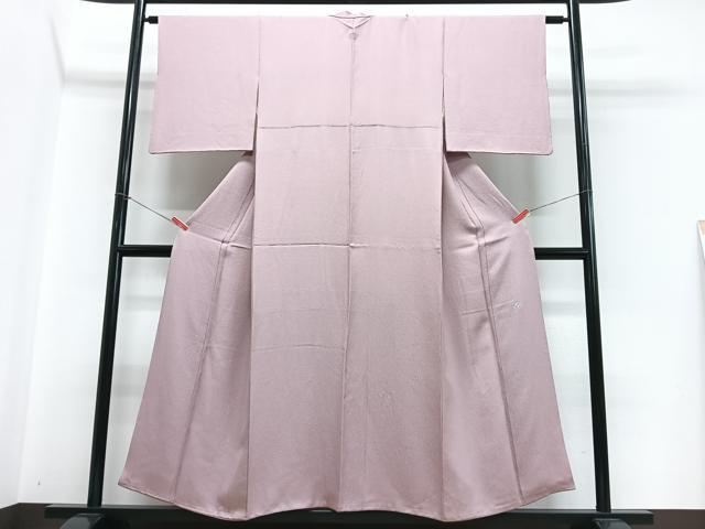 平和屋着物■京加賀友禅　百貫達雄監修　色無地　舞花地紋　浅紫色　正絹　逸品　CABJ8008xe
