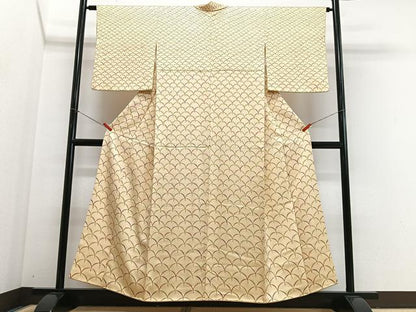 平和屋着物■訪問着　芝草文　正絹　逸品　CABJ8016xe
