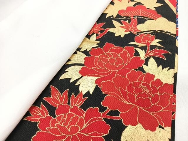 平和屋着物■豪華黒留袖　駒刺繍　地紙吉祥花文　金彩　正絹　逸品　CABJ8018xe