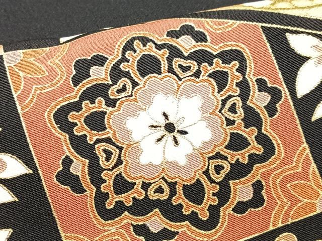 平和屋着物■豪華黒留袖　駒刺繍　吉祥花文　金彩　正絹　逸品　CABJ8028xe
