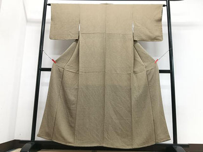 平和屋着物■江戸小紋　鮫小紋柄　鬼しぼ縮緬　正絹　逸品　CABJ8037xe