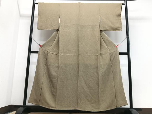 平和屋着物■江戸小紋　鮫小紋柄　鬼しぼ縮緬　正絹　逸品　CABJ8037xe