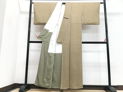 平和屋着物■江戸小紋　鮫小紋柄　鬼しぼ縮緬　正絹　逸品　CABJ8037xe