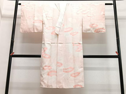 平和屋着物■長襦袢　袷　扇面花地紋　暈し染め　正絹　逸品　CABJ8038xe