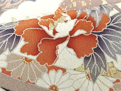 平和屋着物■豪華黒留袖　駒刺繍　飛鶴吉祥花文　金彩　正絹　逸品　CABJ8046xe