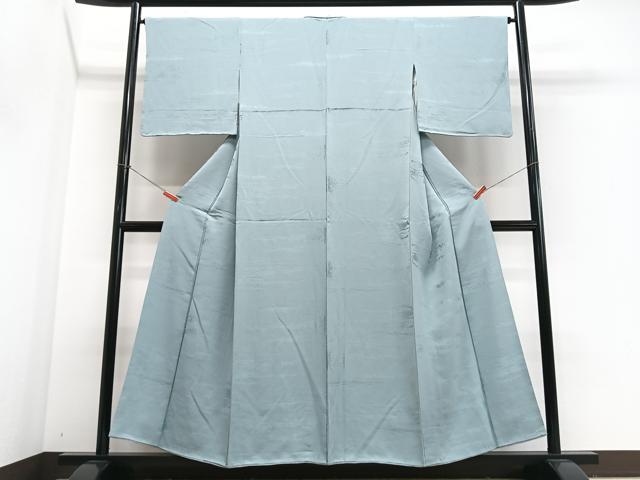 平和屋着物■上質な色無地　霞地紋　湊鼠色　正絹　逸品　CABJ8048xe