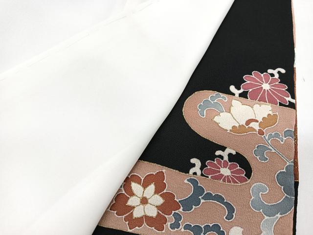平和屋着物■豪華黒留袖　駒刺繍　鳳凰花文　金彩　正絹　逸品　CABJ8052xe