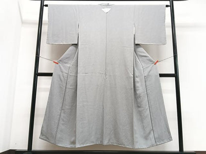 平和屋着物■上質な色無地　流水地紋　霞文　正絹　逸品　未使用　CABJ8054xe