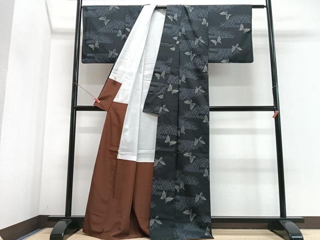 平和屋着物■小紋　舞蝶文　洗える着物　CABJ8058xe